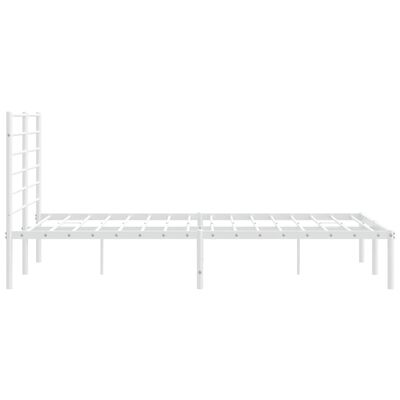 vidaXL Estructura cama sin colchón con cabecero metal blanco 120x190cm