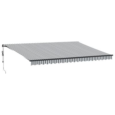 vidaXL Toldo retráctil automático luz LED antracita y blanco 500x300cm