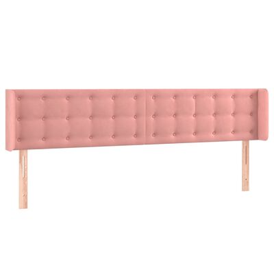 vidaXL Cabecero de terciopelo rosa 203x16x78/88 cm