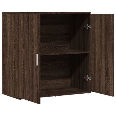 vidaXL Aparador de madera de ingeniería marrón roble 79x38x80 cm