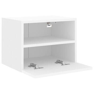 vidaXL Muebles de pared TV 2 uds madera ingeniería blanco 40x30x30 cm