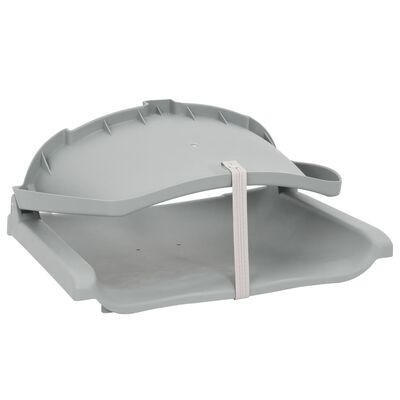 vidaXL Asientos plegables de barco sin cojín gris 4 uds 48x51x41 cm