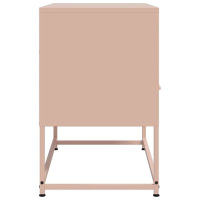 vidaXL Mueble para TV de acero rosa 68x39x60,5 cm