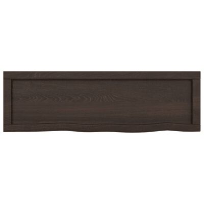 vidaXL Estante pared madera roble tratada marrón oscuro 100x30x(2-6)cm