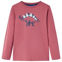 Camiseta infantil de manga larga rojo oscuro 92