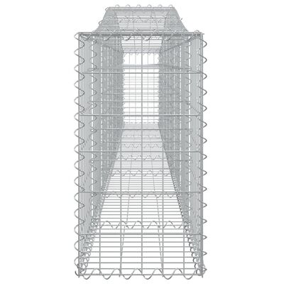 vidaXL Cestas de gaviones 5 uds forma de arco hierro 400x30x60/80 cm