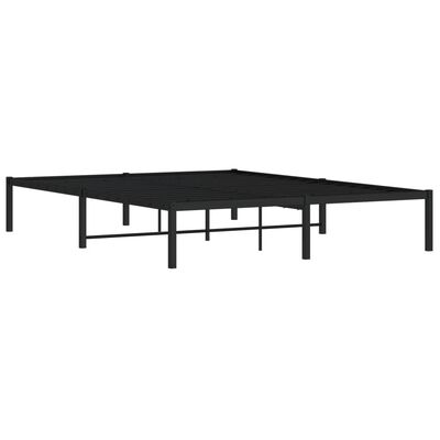 vidaXL Estructura de cama de metal negro 150x200 cm