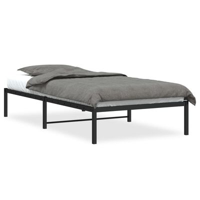 vidaXL Estructura de cama de metal negro 100x200 cm