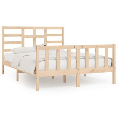 vidaXL Estructura de cama madera maciza 150x200 cm