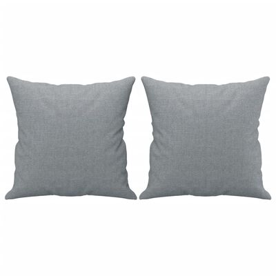 vidaXL Juego de sofás con cojines 2 piezas tela gris claro