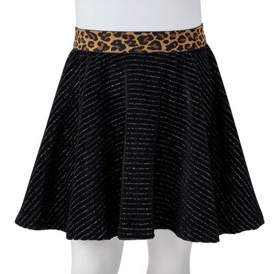 Falda infantil con cinturilla de leopardo negro 104