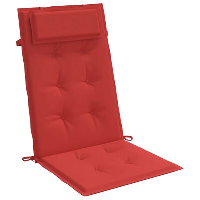 vidaXL Cojines de silla con respaldo alto 4 uds tela Oxford rojo