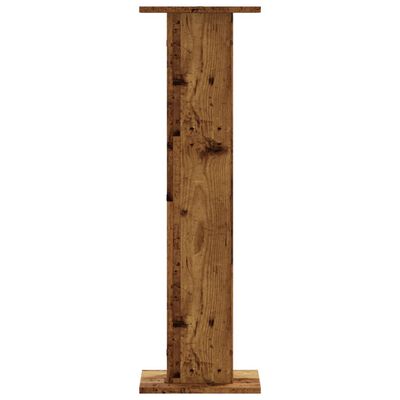 vidaXL Soportes altavoces 2 uds madera roble envejecido 30x30x95 cm