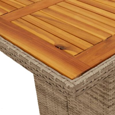 vidaXL Set comedor de jardín 7 pzas con cojines ratán sintético beige