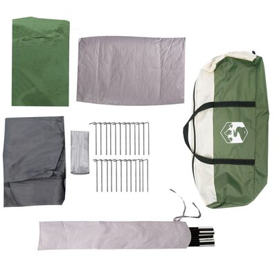 vidaXL Tienda de campaña familiar tipi 8 personas impermeable verde