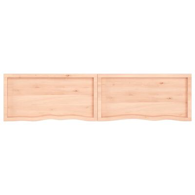 vidaXL Tablero de mesa madera maciza roble sin tratar 100x50x(2-6) cm