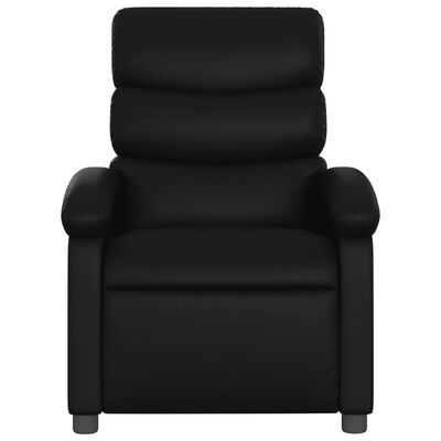 vidaXL Sillón reclinable de cuero sintético negro