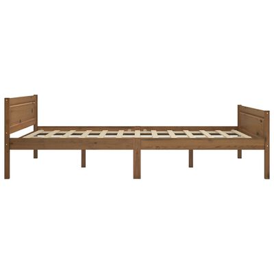 vidaXL Estructura cama sin colchón madera pino marrón miel 120x200 cm