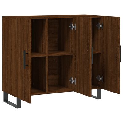 vidaXL Aparador de madera de ingeniería marrón roble 90x34x80 cm