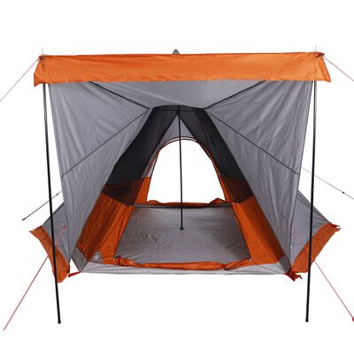 vidaXL Tienda de campaña familiar tipi 6 personas impermeable gris