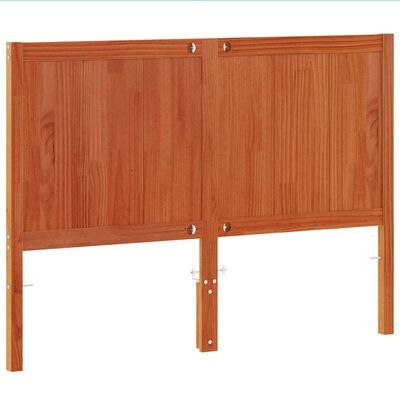 vidaXL Cabecero de cama madera maciza de pino marrón cera 135 cm