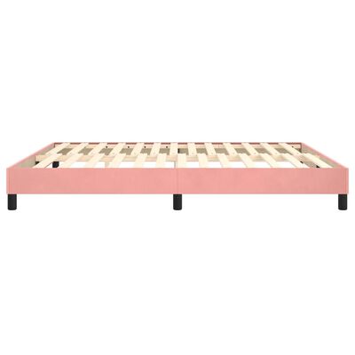 vidaXL Estructura de cama de terciopelo rosa 180x200 cm