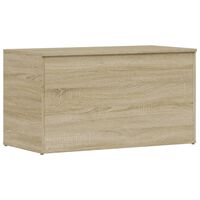 vidaXL Baúl de almacenaje madera contrachapada color roble 84x42x46cm