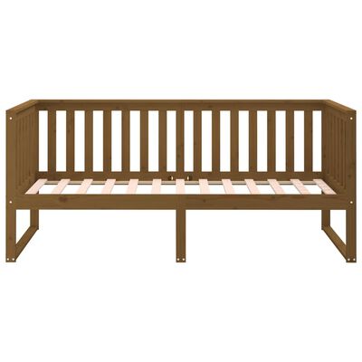 vidaXL Sofá cama de madera maciza de pino marrón miel 90x190 cm