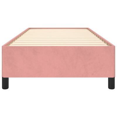 vidaXL Estructura de cama de terciopelo rosa 100x200 cm