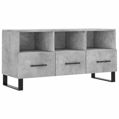 vidaXL Mueble de TV madera de ingeniería gris hormigón 102x36x50 cm