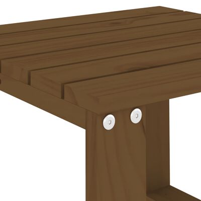 vidaXL Mesa auxiliar de jardín madera pino marrón miel 40x38x28,5 cm