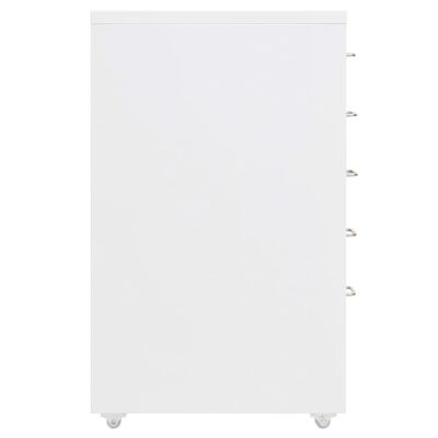 vidaXL Armario archivador móvil metal blanco 28x41x69 cm