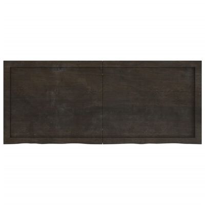 vidaXL Estante pared madera roble tratada marrón oscuro 120x50x(2-4)cm