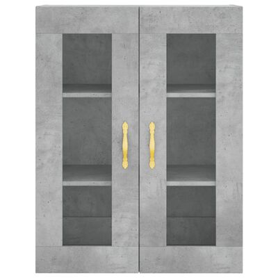 vidaXL Armarios de pared 2 uds madera de ingeniería gris hormigón