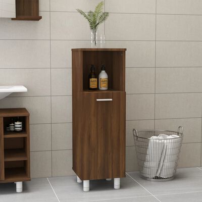 vidaXL Armario de baño madera contrachapada roble marrón 30x30x95 cm