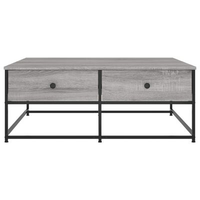 vidaXL Mesa de centro madera de ingeniería gris Sonoma 100x99x40 cm