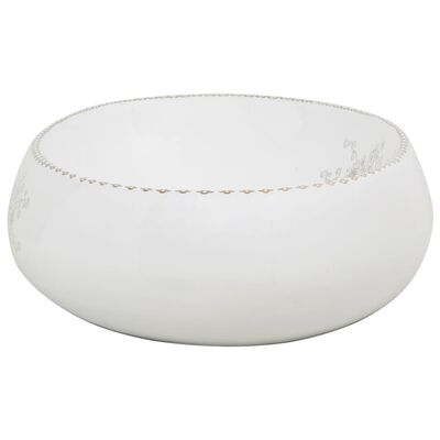 vidaXL Lavabo sobre encimera ovalado cerámica blanco 59x40x15 cm