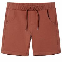 Pantalones cortos infantiles con cordón marrón 92