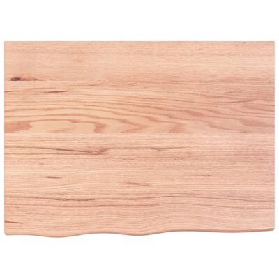 vidaXL Estante pared madera roble tratada marrón claro 80x60x(2-4) cm