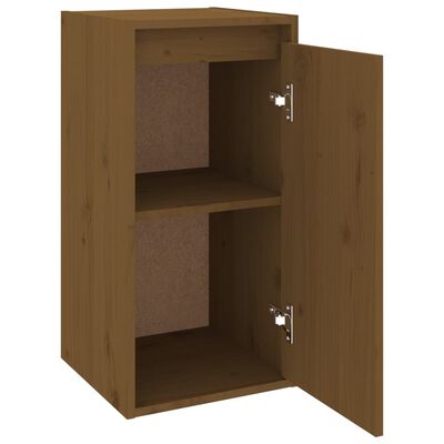 vidaXL Armario de pared 2 uds madera de pino marrón miel 30x30x60 cm