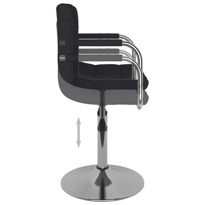 vidaXL Silla de comedor de tela negra