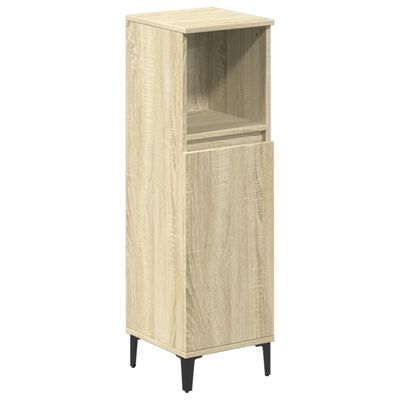 vidaXL Set de muebles de baño 3 pzas madera contrachapada roble Sonoma