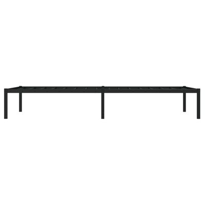 vidaXL Estructura de cama sin colchón metal negro 90x190 cm