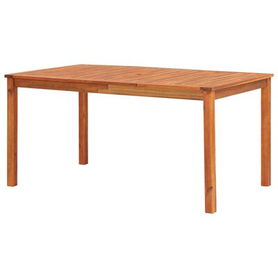 vidaXL Set comedor de jardín 5 pzas y cojines madera maciza de acacia