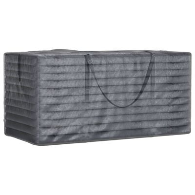 vidaXL Bolsas para cojines jardín 2 uds polietileno negro 150x75x75 cm