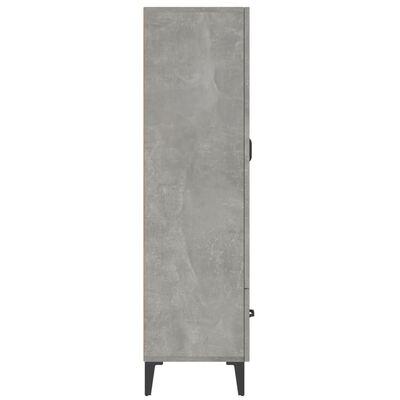 vidaXL Aparador de madera contrachapada gris hormigón 70x31x115 cm