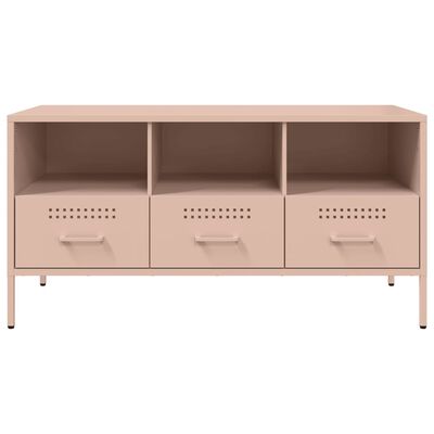 vidaXL Mueble para TV acero rosa 100,5x39x50,5 cm