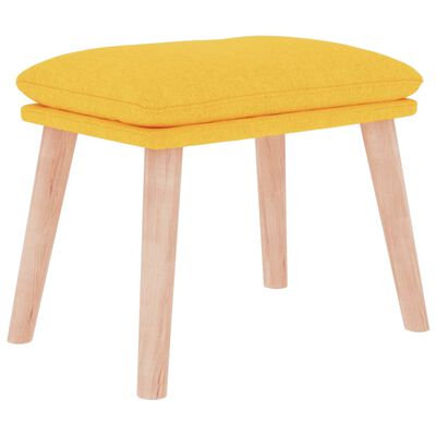 vidaXL Sillón mecedora con taburete tela amarillo mostaza