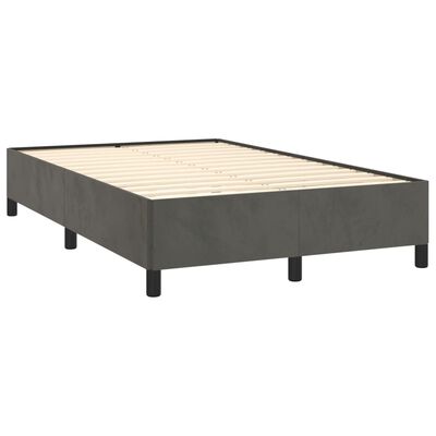 vidaXL Cama box spring con colchón terciopelo gris oscuro 120x190 cm