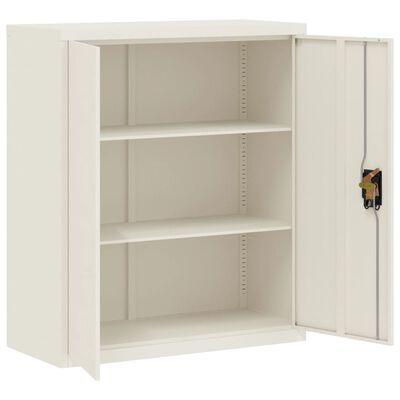 vidaXL Armario archivador de acero blanco 90x40x145 cm